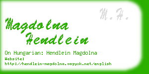 magdolna hendlein business card